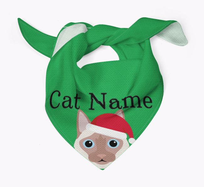 'Peeking' Christmas Icon - Personalised {breedFullName} Bandana